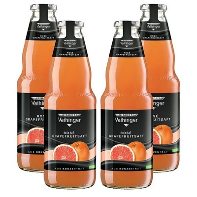 Vaihinger Rosé Grapefruitsaft 4x1L   Fruchtig & Herb, Vegan - inkl. Pfand MEHRW