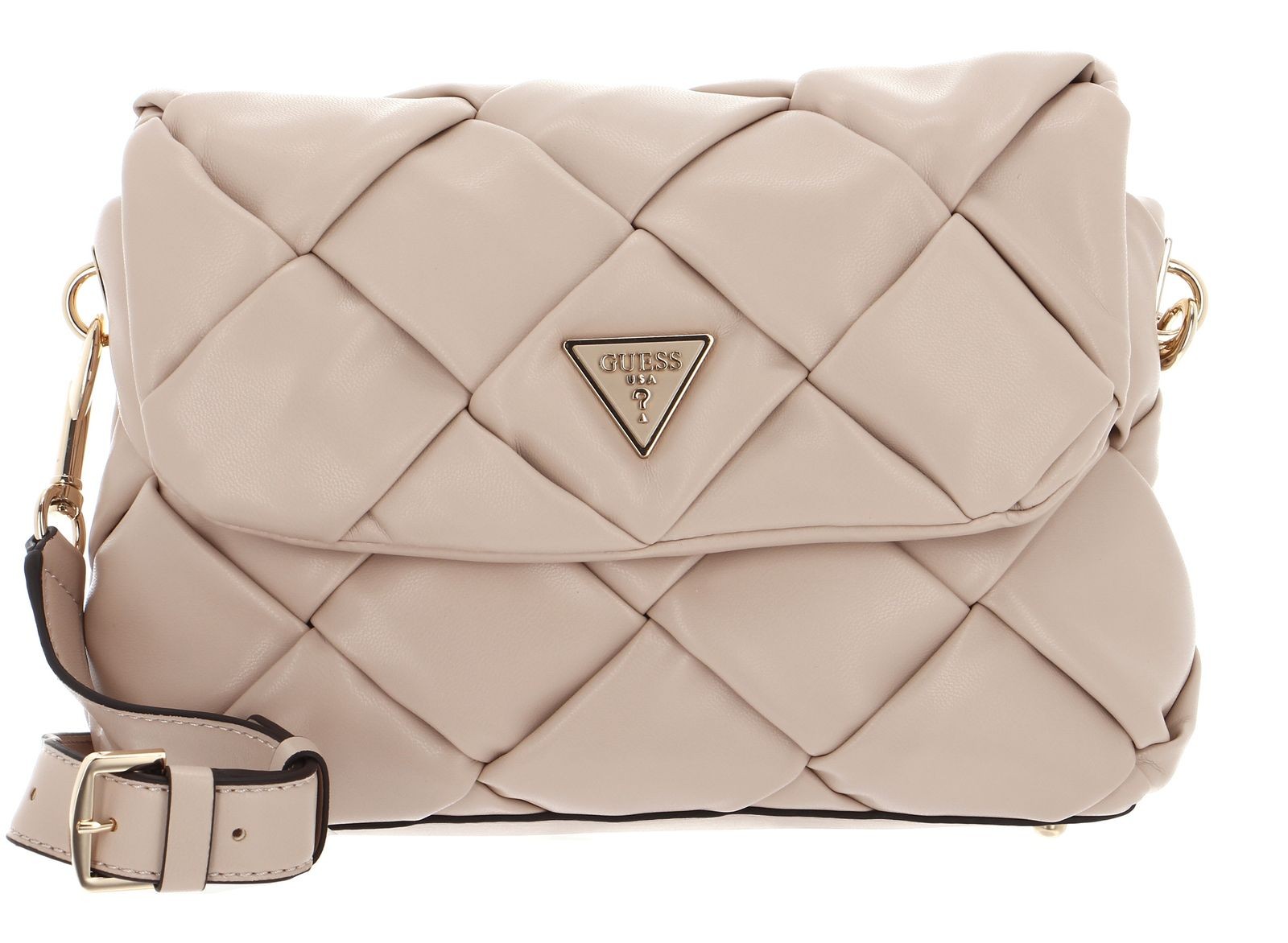 GUESS shoulder bag Zaina Flap Shoulder Bag Stone
