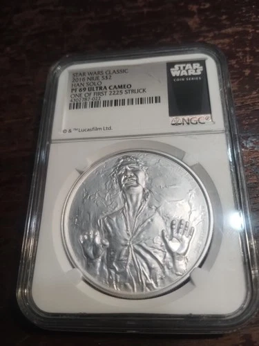 2016 Niue $2 Star Wars Classic Han Solo One Of 1st 2225 Struck NGC PF69