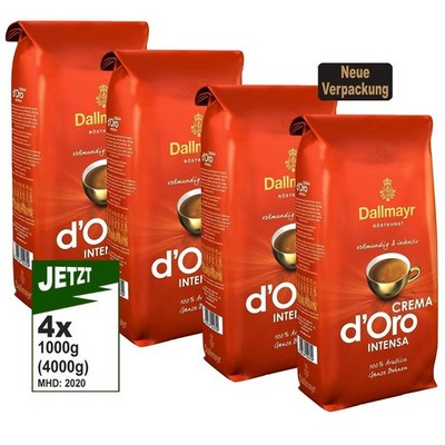 Dallmayr Crema d'Oro Intensa ganze Bohne 4 x 1 Kg (20 EUR/kg)