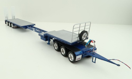 Iconic Replicas CTE 45' Extendable Drop Deck Trailer Blue Metallic 1:50 - Picture 13 of 13