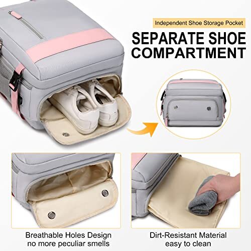 Large Travel Backpack for Women, 40L Carry On Backpack Airline Flight