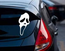 Ghost Face Vinyl Decal Sticker, Scream Mask, Halloween, Horror, Scary, Oracal