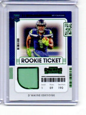 Dwayne Eskridge 2021 Contenders Rookie Ticket Jersey Swatch Green Seahawks