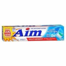 Cavity Protection Anticavity Fluoride Gel Toothpaste Ultra Mint 5.5 Oz By Aim 1.22 per gallon
