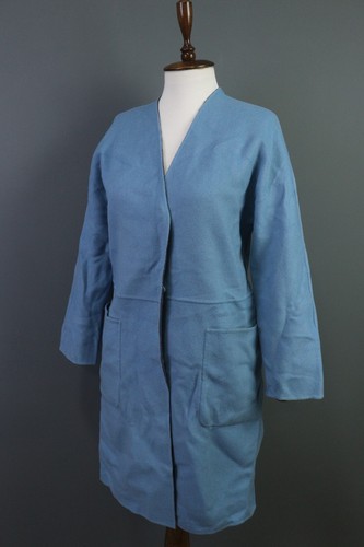WEEKEND MAX MARA GUCITA A MANO Blue Wool Wrap Long Cardigan Sweater 1604 / 84A - Picture 12 of 24