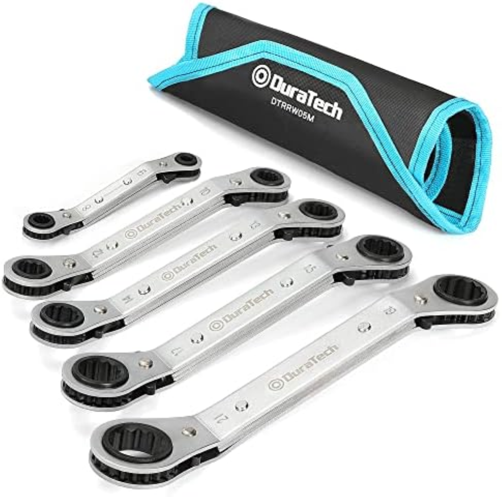 DURATECH Set di chiavi a cricchetto, set di chiavi a cricchetto reversibili, a d