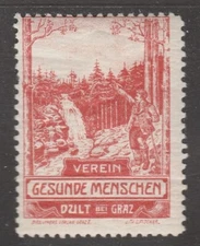 Austria Cinderella stamp #3224 MLH gum - Alpine society?