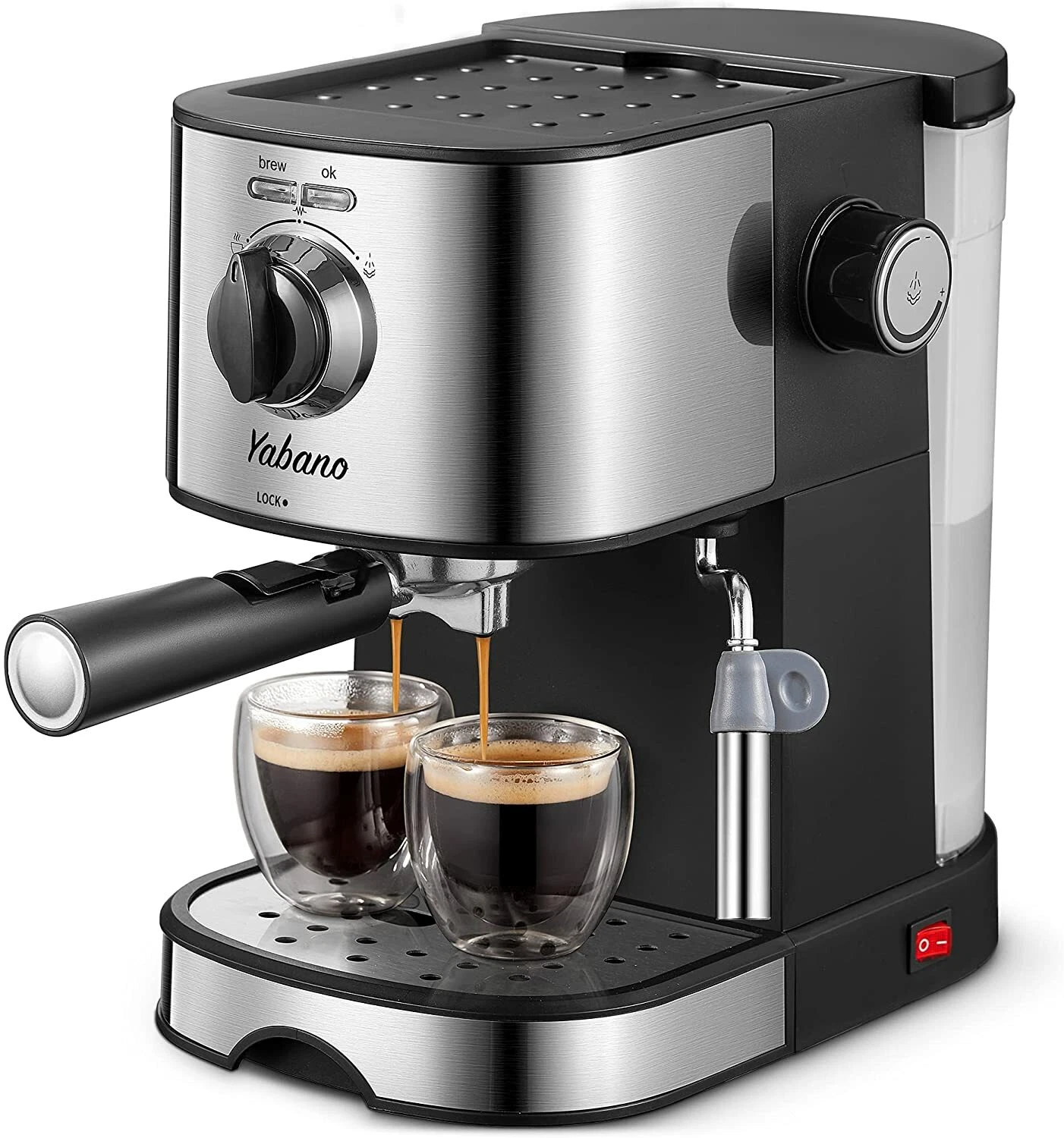 Yabano 15 Bar Espresso Machine with Milk Frother/Steamer Wand