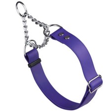 Dog Pet Martingale Collar W 3/4" x L 11"-15" Violet Purple