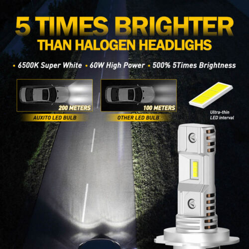 H7 LED Headlight Globes Bulbs Kit High Low Beam Bright White Lamp Canbus Free - Picture 2 of 11