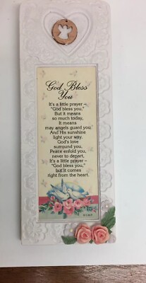 Darling Paula s Penny Charm Resin Plaque  God Bless You 