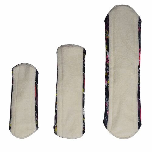 12 Pieces Cloth Menstrual Pads,Reusable Sanitary Pads,Size 8 inch,10 inch and... - Picture 3 of 5