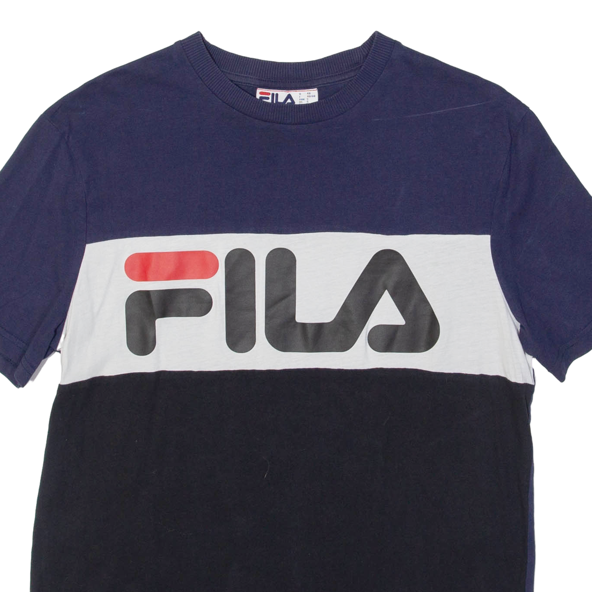 FILA T shirt uomo blu girocollo S