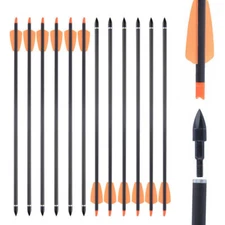12Pcs 7.5-15In Crossbow Bolts Carbon Arrow Fletching 2 Vanes For COBRA SYSTEM R9