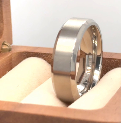 7mm Silver Titanium Engagement Band Future Wife Ring Couple Matching Band