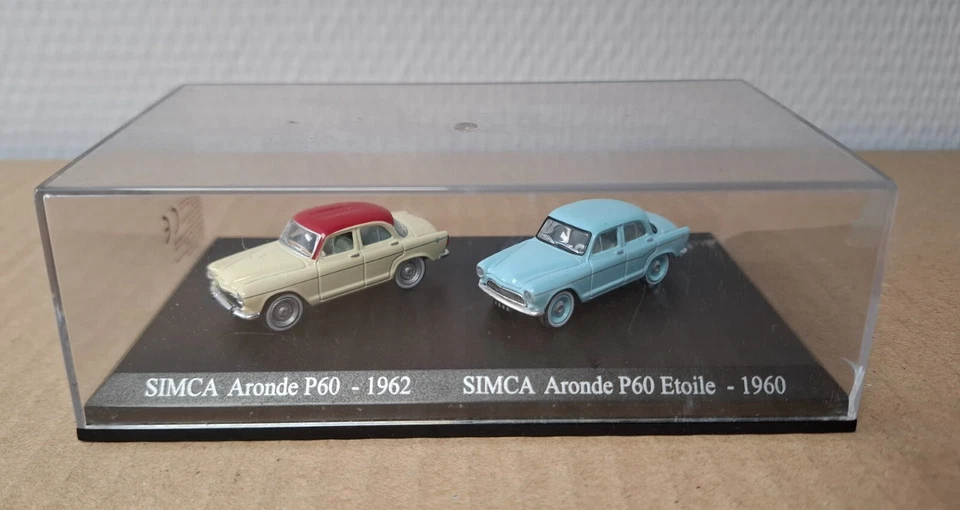 Coffret Simca Aronde 1960 et 1962 1/87 Boite Vitrine - Photo 3/4