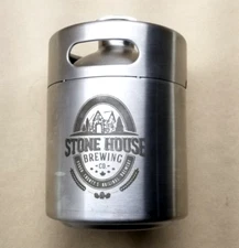 2 Liter 64 oz Stainless Steel Mini Keg Stone House Brewing
