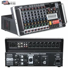 EMB TX8P 1300W 8 Channel Power Mixer Console w/ DSP Effect, Bluetooth, Record