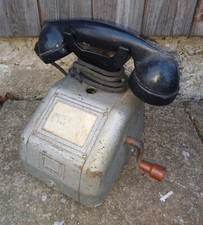 KRONE Fernsprecher,  Kurbeltelefon, M.v.O. K4226 mit Batteriefach für 2x LR20