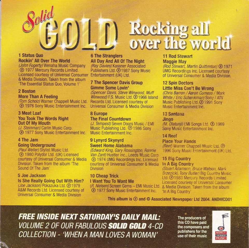 SOLID GOLD Volume One Rocking All Over The World - Bild 2 von 3