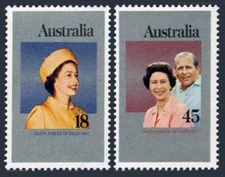 Australia 659-660, MNH. Michel 630-631. Reign of QE II, 25, 1977. Prince Philip.