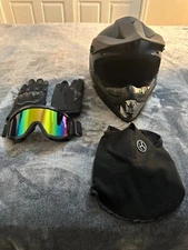 Yesmotor Motocross Helmet Full Face DOT Certified (Gloves Goggles Mask) 4Pcs set