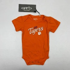 Go Tigers 0-3 Months Infant Baby Body suit Orange Rompers One Piece 2 pack