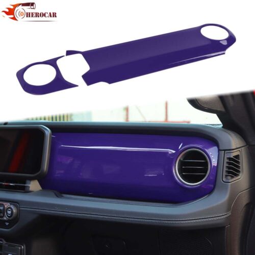 2X Inner Purple Front Center Console Dashboard Trim for Jeep Wrangler JL JT 24+ - Picture 2 of 12