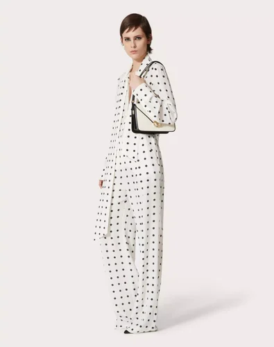 Jumpsuit gepunktet bedruckt volle Länge Polyester weiß Regular Wear Jumpsuit - Bild 1 von 4