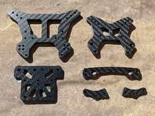 6pcs Carbon Fiber F&R Shock Tower To Plate Set for Arrma Typhon 6s BLX