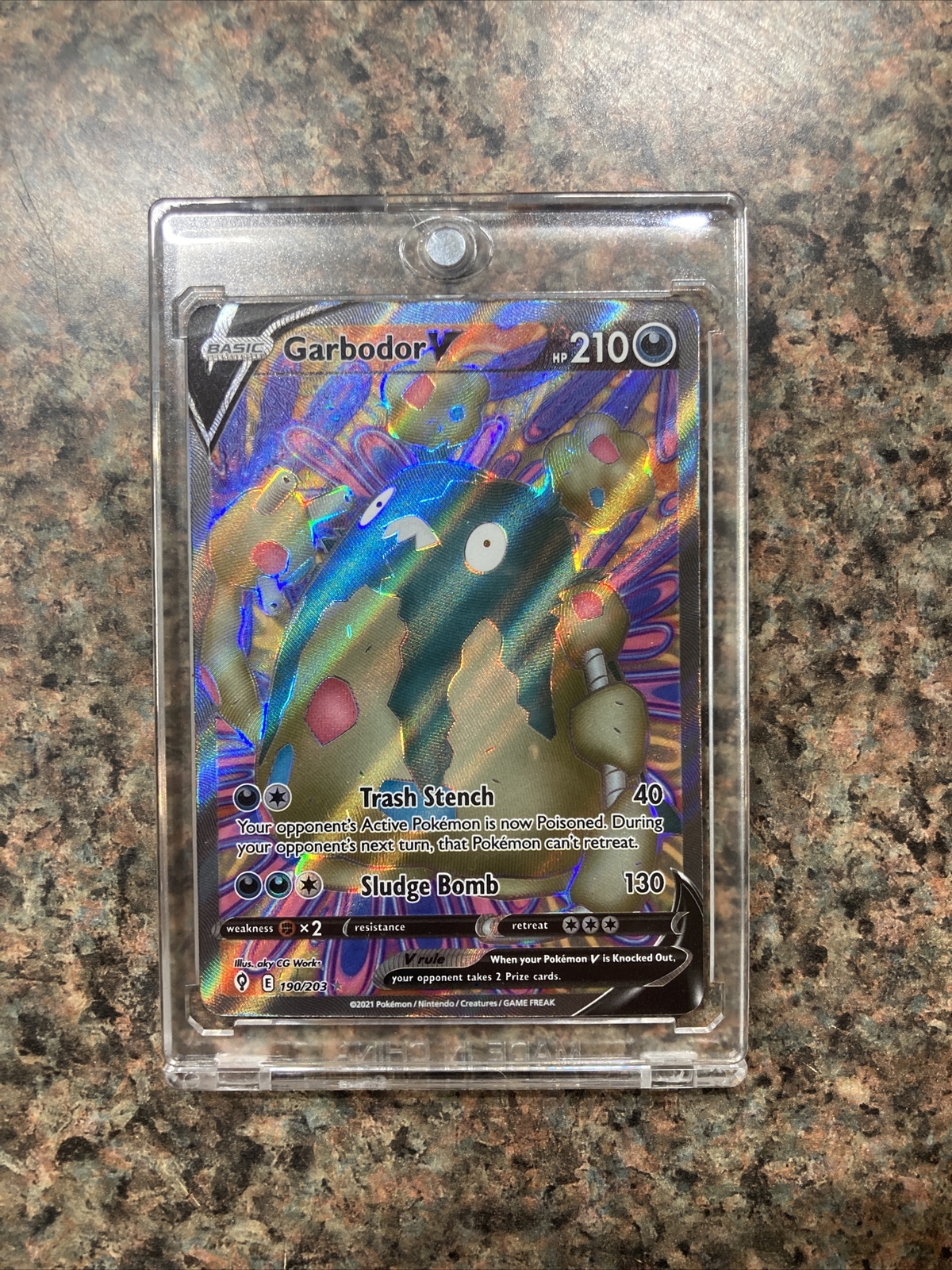 x1 Garbodor V - 190/203 - Full Art Ultra Rare Pokemon SS07 Evolving Skies M/NM