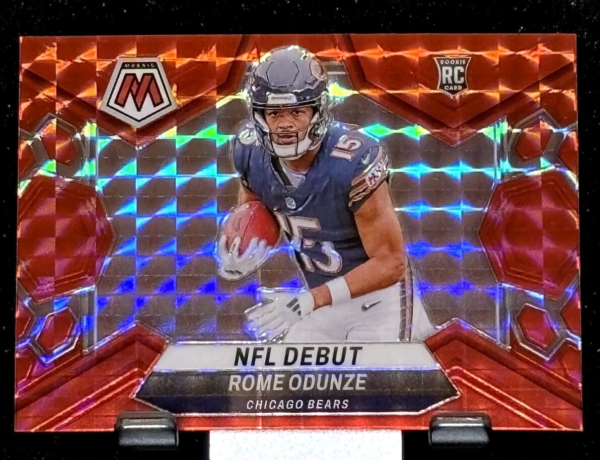 2024 Mosaic Rome Odunze NFL Debut Red Camo Prizm Rookie RC #281 Bears🔥