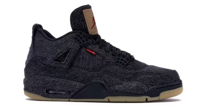 Nike Air Jordan 4 Levi's Black (Blank Tag) A02571-001 - Size 10 | eBay