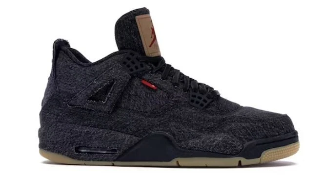 Levi's x Air Jordan 4 Retro Black Denim for Sale - Authenticity