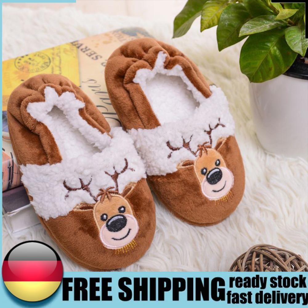 APL Pantofole Termiche Piatte Natalizie Antiscivolo Peluche Babbo Natale per Autunno Inverno