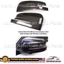 E550 E63 E350 Carbon Fiber Side View Mirror Cap Cover 2010-2016 Coupe/Sedan Pair