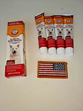 Lot of FOUR 4 Arm Hammer Clinical Dog Toothpaste, ,Beef Flv, 2.5 Oz Exp 23