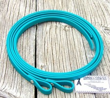 7-8' x 5/8" Split Reins TEAL Beta Biothane Rein Bridle Horse Show Trail Riding