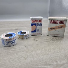 Vintage Johnson & Johnson Band Aid and Tape Tins Lot
