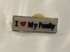 I Love My Family Lapel Hat Pin BB