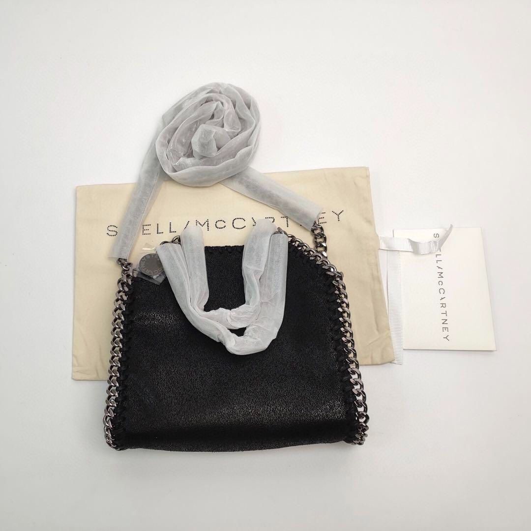 STELLA MCCARTNEY FALABELLA Chain Black Mini Tiny Tote Bag STELLA MCCARTNEY FALABELLA Chain Black Mini Tiny Tote Bag