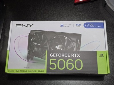 PNY NVIDIA GeForce RTX  5060 OC Dual Fan Graphics Card (8GB GDDR7, 128-bit) 
