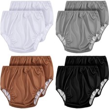 8 Pcs Adult Diaper Cover Incontinence Leakproof Plastic Pants Reusable Diaper...