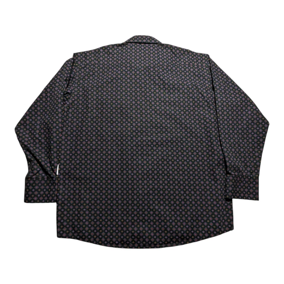 Camisa Western Wrangler George Strait Negra A Presión Para Hombres XL Negra Geométrica Vaquera  Foto 3 de 3