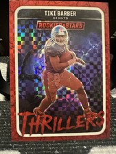 2025 Panini Rookies & Stars - Thrillers Tiki Barber #11 Red Plaid NY Giants