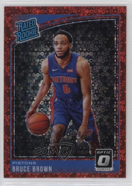 2018 Donruss Optic Rated Rookie Fast Break Red Prizm 41/85 Bruce Brown #161 7fb