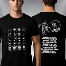 Radiohead 2025 Black Tour Schedule Tour Dates Unisex T-Shirt