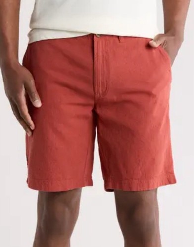 14th & Union Wallin Stretch Twill Chino Shorts Coral Faded 34W