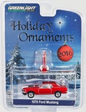 GreenLight 1970 Ford Mustang Holiday Ornaments 2016 Series - 40010 NRFP Red 1:64